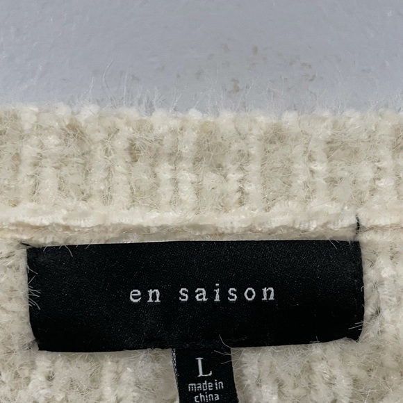 En Saison Fuzzy Drop Sleeve Sweater Large L - Picture 3 of 5